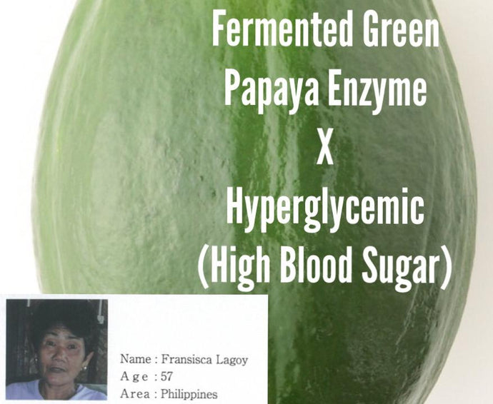 Hyperglycemic (High Blood Sugar) x Fermented Green Papaya Enzyme
