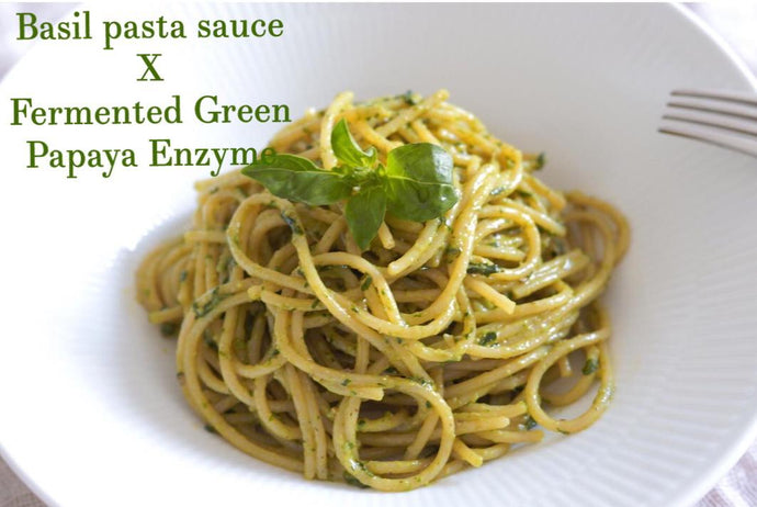 Yasue's recipe🍃Gut healthy basil pasta sauce with a bit of Japanese taste