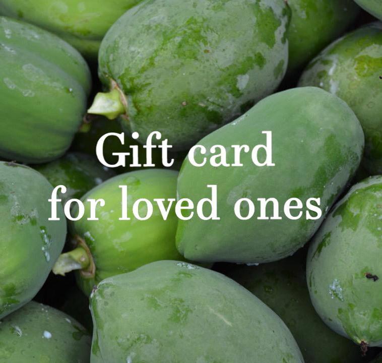 Gift card for loved ones